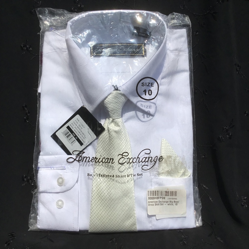 American exchange youth boys shirt and tie set 10